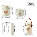 Axyaa Stainless Steel Insulated Lunch Box Food Container for Students & Office Workers.