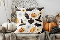 Axyaa Halloween Ghosts, Pumpkins & Bow Pillow Cover - Sofa, Bedroom, Car - Patterned Cushion Cover