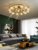 Axyaa Crystal Cube LED Ceiling Light for Luxury Living Room and Hotel Bedroom