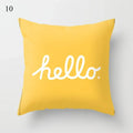 Axyaa Yellow Geometric Print Cushion Pillowcase - 45x45cm