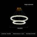 Axyaa Crystal Pendant Light: Modern Luxury Chandelier for Dining Room and Living Room