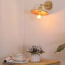 Axyaa Nordic Wood LED Wall Lamp with Pull Chain Switch