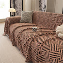 Axyaa Warm Fleece Sofa Cover: Anti-Slip, All-Inclusive, Large Blanket