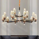 Axyaa Crystal Chandelier Pendant Light for Luxury Living & Dining Room