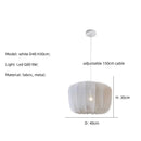 Axyaa Modern Fabric Ceiling Pendant Lamp, LED E27 Light for Minimalist Living Rooms