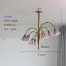 Axyaa French Retro Glass Chandelier - Designer Tulip Art Flower Chandelier