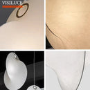 Axyaa Cocoon LED Chandelier: Japanese Silk Pendant Lamp for Living Room, Bedroom, Hotel, Staircase