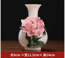 Axyaa Peony Ceramic Vase Home Decoration - Handmade Chinese Art for Living Room