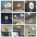 Axyaa Moon Wall Lamp LED Sconce 3D Magic Ring Light for Home Decor