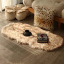 Axyaa Long Plush Fur Rug for Living Room, Bedroom - Luxurious Artificial Sheepskin Carpet