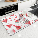 Axyaa Watermelon Drying Mat for Kitchen and Bathroom