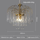Axyaa Glass Water Drop Chandelier for Living, Bedroom, Dining Room - Retro Design