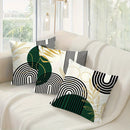 Axyaa Geometric Leaf Pattern Pillowcase for Living Room Sofa and Bedroom Décor
