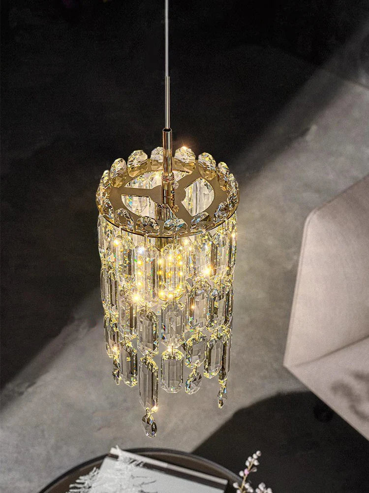 Axyaa Crystal Pendant Light: High-End Master Bedroom & Restaurant Chandelier