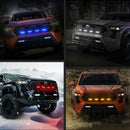 Axyaa Tacoma TRD Sport 2024-2025 Grille Lights LED Warning DRL in White Amber Blue Red