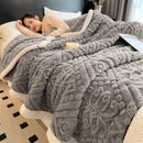 Axyaa Velvety Coral Flannel Sofa Blanket for Warmth and Cozy Comfort