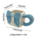 Axyaa Floral Bow Ceramic Coffee Cup - Exquisite 3D Design, Perfect for Tea or Milk
