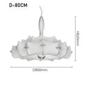 Axyaa Airship Silk Nordic Chandelier for Bedroom, Living Room, Dining Room - LED