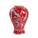 Axyaa Blue White Porcelain Ceramic Vase Chinese Retro Decor Flower Home Accessory