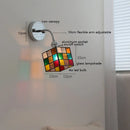 Axyaa Ceramic Wall Sconce with Flexible Arm & Adjustable LED Light Silver