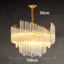 Axyaa Crystal Chandelier Pendant Light for Living and Dining Room Lighting
