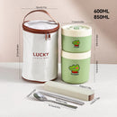 Axyaa Stainless Steel Thermal Lunch Box for Kids: Leak-proof, Stackable, Microwave Safe