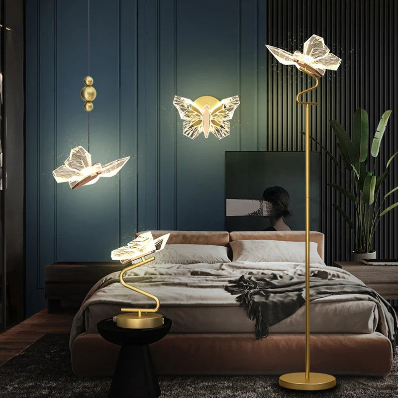 Axya LED Butterfly Wall Lamp: Nordic Pendant Lights for Luxury Living Room Decoration