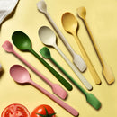 Axyaa Silicone Small Spoon Set - Non-stick, Heat Resistant, Easy to Clean Kitchen Utensils