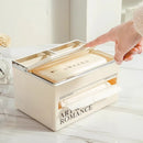 Axyaa Tissue Box Holder Organizer Living Room Coffee Table Remote Control Storage Rack