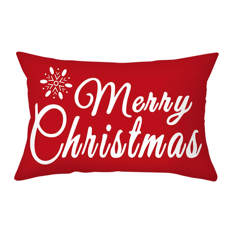 Axyaa Christmas Printed Deer & Santas Pillow Case 30x50cm