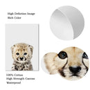 Axyaa Baby Animals Poster: Lion Tiger Hippo Giraffe Elephant Zebra Wall Art