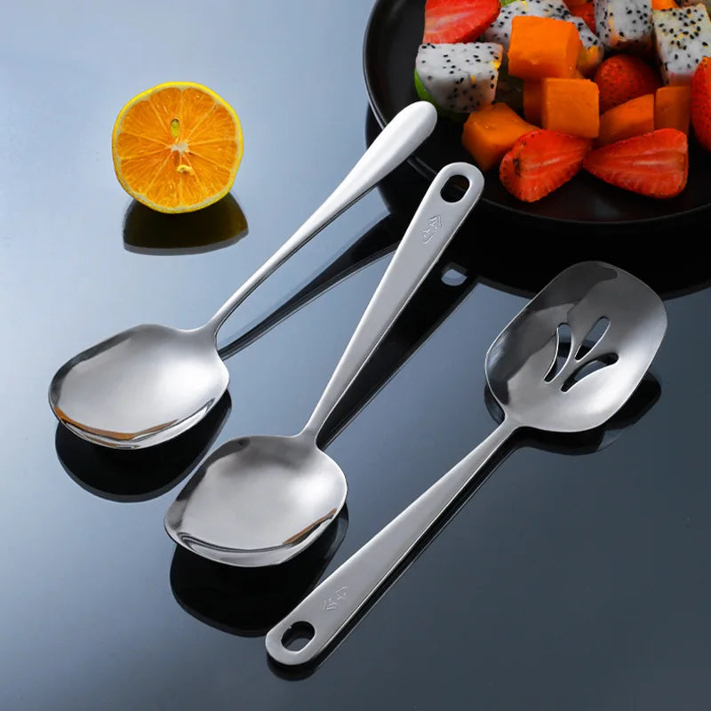Axyaa Stainless Steel Square Spoon Serving Ladle for Kitchen Utensils
