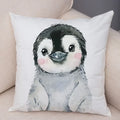 Axyaa Animal Cushion Cover - Cute, Watercolor, Sofa Decor Pillowcase