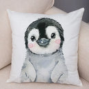 Axyaa Animal Cushion Cover - Cute, Watercolor, Sofa Decor Pillowcase