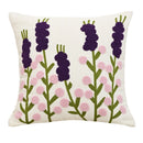 Axyaa Chenille Flower Embroidered Throw Pillow Case, 45X45, Living Room Sofa Bedroom Decor