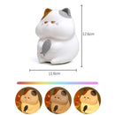 Axyaa Silicone Cat Night Light Lamp - Rechargeable Touch Patting Fun Decor