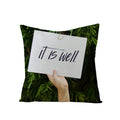 Axyaa Green Leaf Linen Pillow Cover - Stylish Sofa Decor & Home Accent