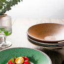 Axya Ceramic Ramen Bowl Set:  Vintage Fruit Salad Plates & Soup Bowls for Dining