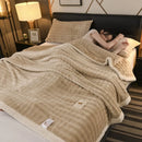 Axyaa Imitation Rabbit Velvet Plush Blanket - Super Soft Solid Color Sofa Blanket