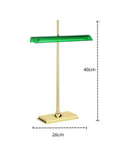 Axyaa Green Black Minimalist LED Table Lamp for Bedroom and Study Room