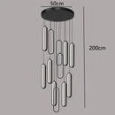 Modern LED Chandeliers by Axyaa: Stylish Staircase Pendant Light for Living Room
