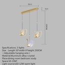 Axyaa Swan Acrylic LED Pendant Chandelier for Home and Restaurant Lighting