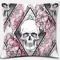 Axyaa Skull Print Series Cushion Cover - Rainbow Peach Decoration for Home