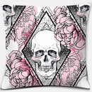 Axyaa Skull Print Series Cushion Cover - Rainbow Peach Decoration for Home
