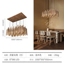 Axyaa Solid Wood LED Pendant Light for Living Room, Study Room Indoor Decor
