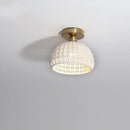 Axyaa Ceramic LED Ceiling Lights: Modern Hollow Design for Home Lighting