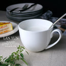 Axyaa White Bone  Breakfast Cereal Mug, Large Ceramic Coffee Cup