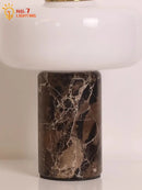 Modern Glass Marble Table Lamp LED by Axyaa - Minimalist Design for Home, Studio, or Cafe