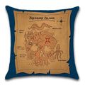 Axyaa Pirate Treasure Map Magnifier Print Throw Pillow Cover 45X45CM