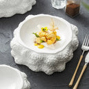 Axyaa White Rock Pattern Special-shaped Cold Dish Tableware